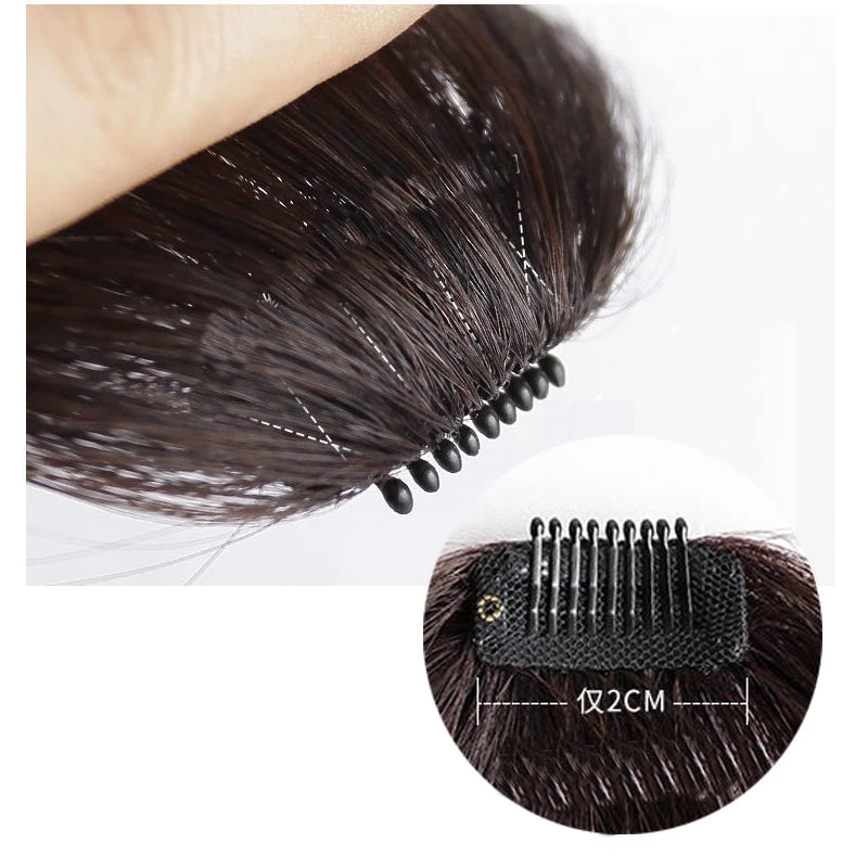 Synthetic French Style Air Bangs Wig Clip Hairstyle Tool Hair Clip Extension Hair False Tassel Wig Women's Hair Clip Bangs