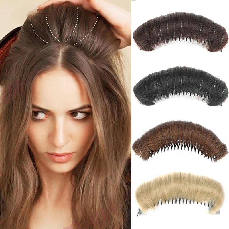 Synthetic Hair Bun Invisible Comb Wig Clip Styling Adds Women's Hair Volume Hair Pads Women's Simple Monochrome Hair Accessories