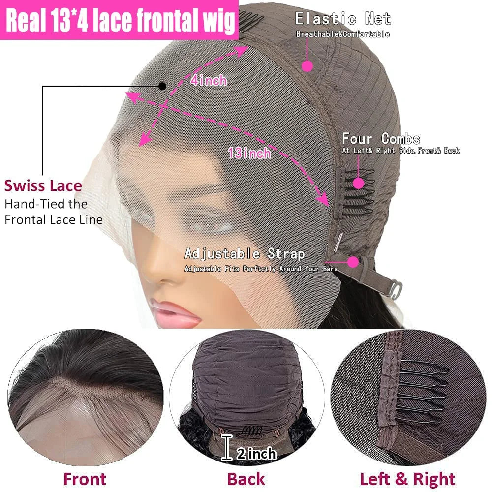 Bone Straight Bob 13x4 Lace Front Human Hair Wigs 13x4 Lace Frontal Wig Transparent Lace Frontal Wig Brazilian Remy Hair Wigs