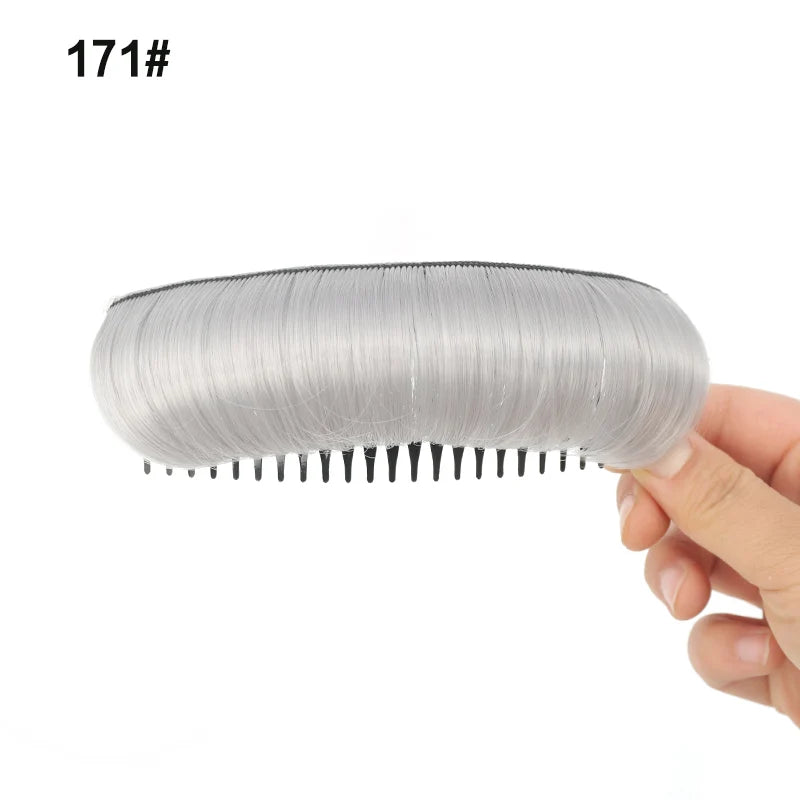 Synthetic Hair Bun Invisible Comb Wig Clip Styling Adds Women's Hair Volume Hair Pads Women's Simple Monochrome Hair Accessories