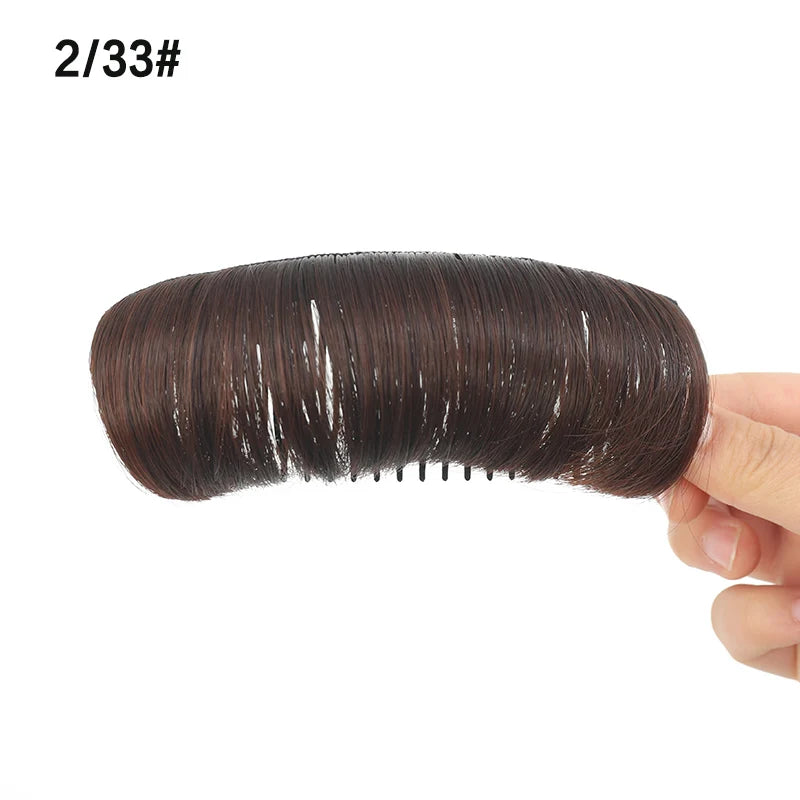 Synthetic Hair Bun Invisible Comb Wig Clip Styling Adds Women's Hair Volume Hair Pads Women's Simple Monochrome Hair Accessories