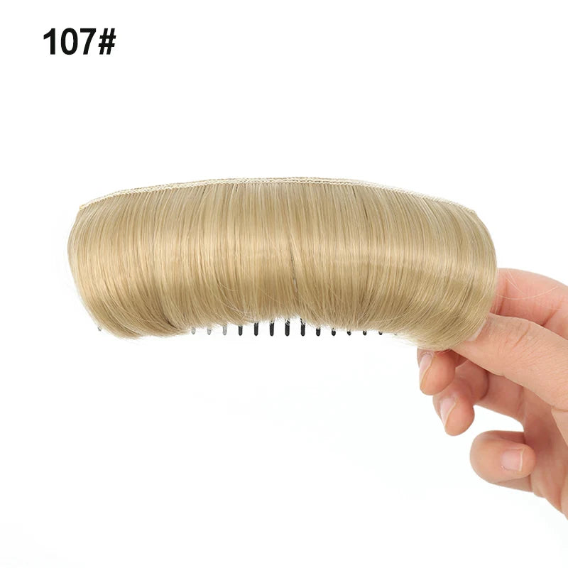 Synthetic Hair Bun Invisible Comb Wig Clip Styling Adds Women's Hair Volume Hair Pads Women's Simple Monochrome Hair Accessories