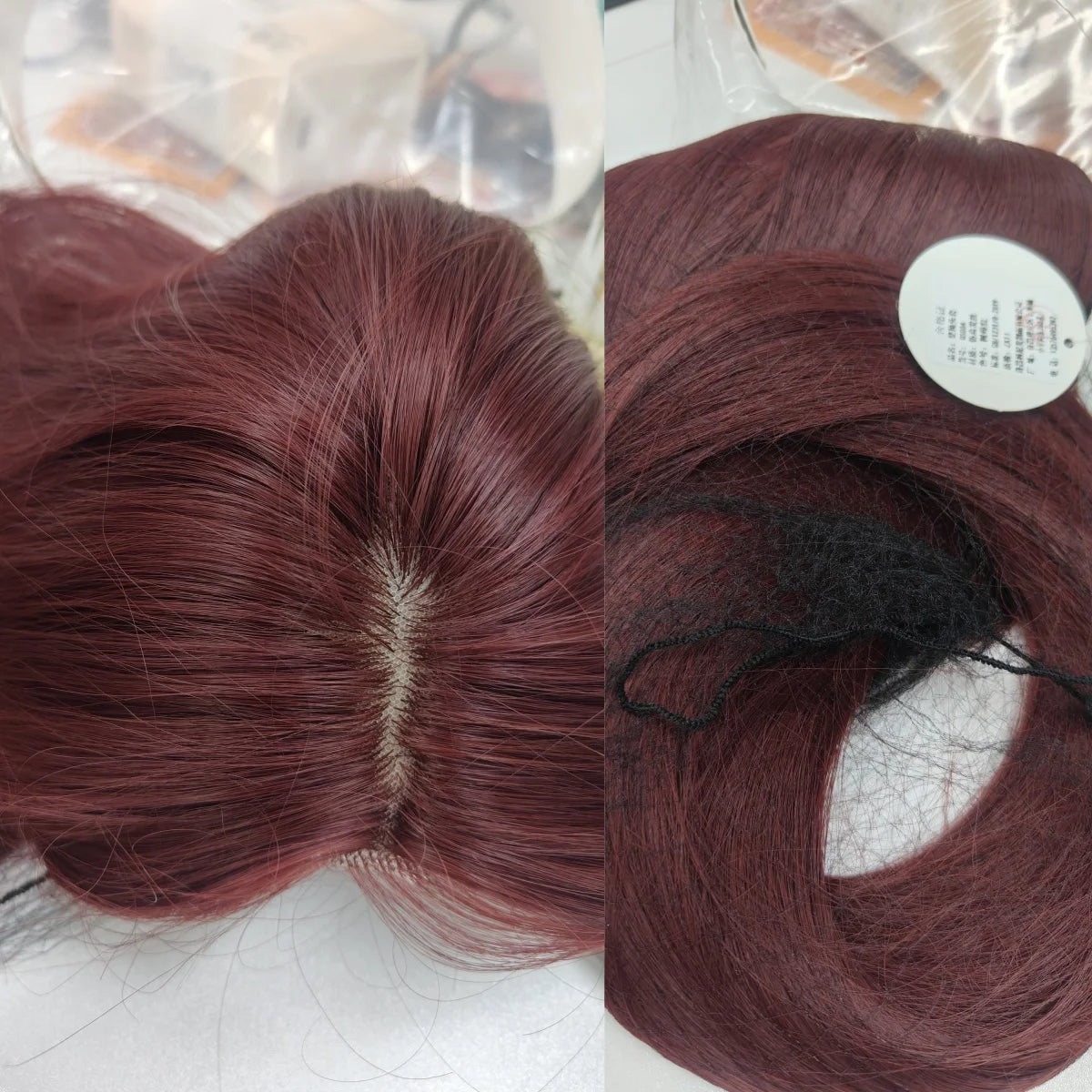 Red Wig Long Straight Lace Front Wig for Woman Nature Synthetic Lace Wigs for Cosplay Daily Use Heat Resistant Headband Wigs